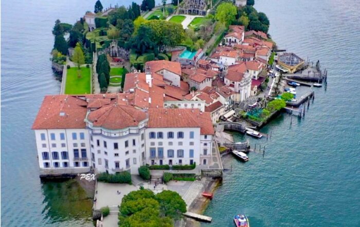 vista aerea isole borromeo